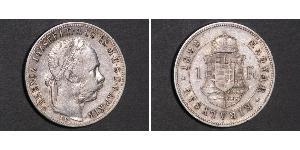 1 Forint Imperio austrohúngaro (1867-1918) Plata Franz Joseph I (1830 - 1916)