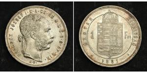 1 Forint Austria-Hungary (1867-1918) Silver Franz Joseph I (1830 - 1916)