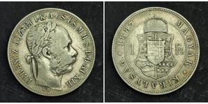 1 Forint 奥匈帝国 (1867 - 1918) 銀 弗朗茨·约瑟夫一世 (1830 - 1916)