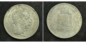 1 Forint 奥匈帝国 (1867 - 1918) 銀 弗朗茨·约瑟夫一世 (1830 - 1916)