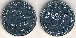 1 Franc French West Africa (1895-1958) Acier 