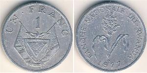 1 Franc Ruanda Alluminio 