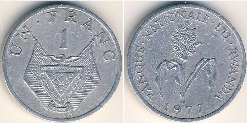 1 Franc Ruanda Alluminio 