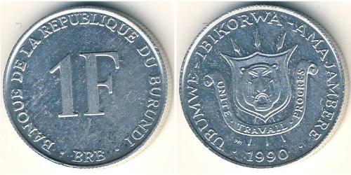 1 Franc Burundi Aluminio 