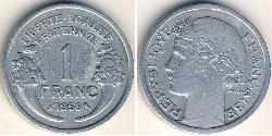 1 Franc Quinta República Francesa (1958 - ) Aluminio 