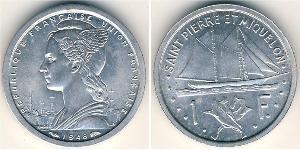 1 Franc Saint-Pierre-et-Miquelon Aluminium 