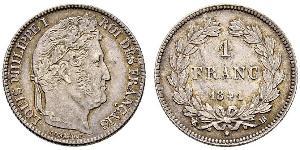 1 Franc Monarchie de Juillet (1830-1848) Argent Louis-Philippe I (1773 -1850)