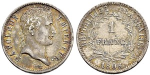 1 Franc Premier Empire (1804-1814) Argent 