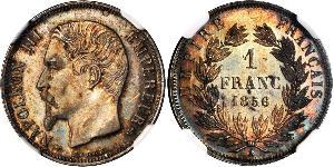 1 Franc Second Empire (1852-1870) Argent Napoleon III (1808-1873)