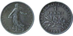 1 Franc France Argent/Cuivre/Nickel 