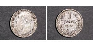 1 Franc Belgio Argento Leopold II (1835 - 1909)