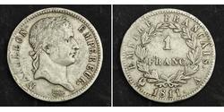 1 Franc Primo Impero francese (1804-1814) Argento 