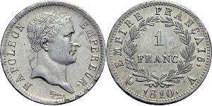 1 Franc Primo Impero francese (1804-1814) Argento 