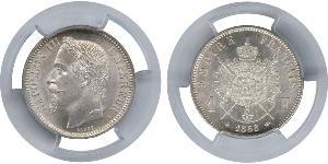 1 Franc Secondo Impero francese (1852-1870) Argento Napoleone III (1808-1873)