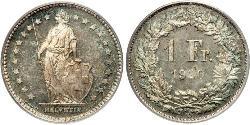 1 Franc Svizzera Argento 
