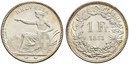 1 Franc Svizzera Argento 