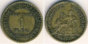 1 Franc Tercera República Francesa (1870-1940)  Bronce 