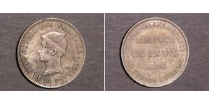 1 Franc Reunion (1946 - ) Cobre 
