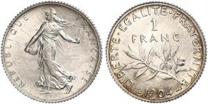 1 Franc France Copper/Silver/Nickel 