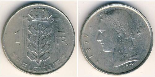 1 Franc Belgique Cuivre/Nickel 