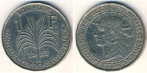 1 Franc Guadeloupe (1648 - ) Cuivre/Nickel 