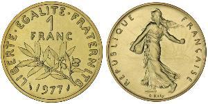 1 Franc French Fifth Republic (1958 - ) Gold 
