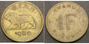 1 Franc Ruanda Messing 
