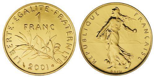 1 Franc Cinquième République (1958 - ) Or 