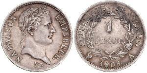 1 Franc Primer Imperio francés (1804-1814) Plata 