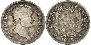 1 Franc Primer Imperio francés (1804-1814) Plata 