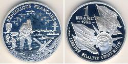 1 Franc Quinta República Francesa (1958 - ) Plata 