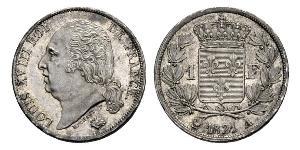 1 Franc Reino de Francia (1815-1830) / Francia Plata Luis XVIII de Francia (1755-1824)