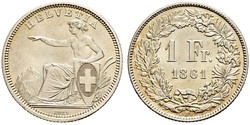 1 Franc Suiza Plata 