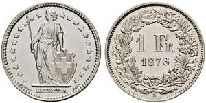 1 Franc Suiza Plata 