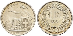 1 Franc Suiza Plata 