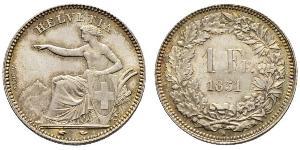 1 Franc Suiza Plata 