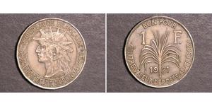 1 Franc Guadalupa (1648 - ) Rame/Nichel 