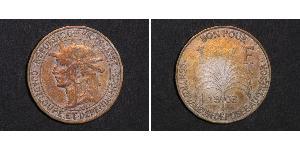 1 Franc Guadalupa (1648 - ) Rame/Nichel 