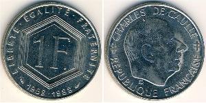 1 Franc Quinta Repubblica francese (1958 - ) Rame/Nichel 