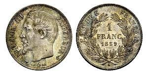 1 Franc Zweites Kaiserreich (1852-1870) Silber Napoleon III (1808-1873)
