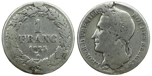 1 Franc Belgium Silver 