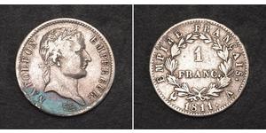 1 Franc First French Empire (1804-1814) Silver 