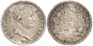 1 Franc First French Empire (1804-1814) Silver 