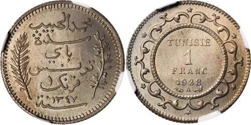 1 Franc Tunisia (1956 - ) Silver 