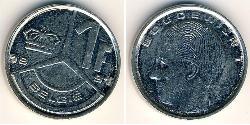 1 Franc Belgium Steel/Nickel 