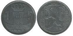 1 Franc Belgique Zinc 