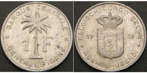 1 Franc Belgian Congo (1908 - 1960)  
