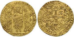 1 Franc 中世纪的法国 金 查理五世 (法兰西) (1338 - 1380)
