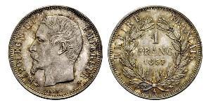 1 Franc 法蘭西第二帝國 (1852 - 1870) 銀 拿破仑三世