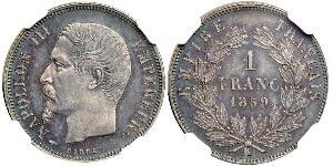 1 Franc 法蘭西第二帝國 (1852 - 1870) 銀 拿破仑三世